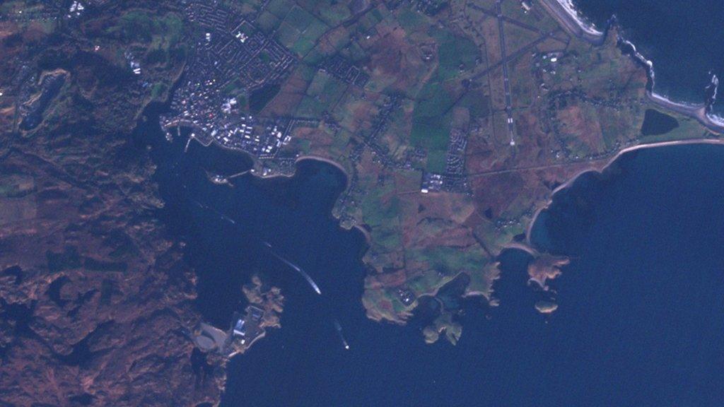 Satellite image showing Iolaire commemoration