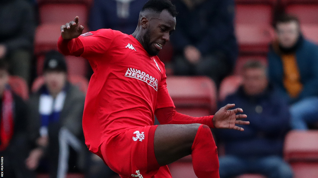 Amari Morgan-Smith got the crucial second of the four Harriers goals at King‘s Lynn