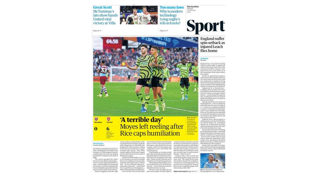 Guardian back page