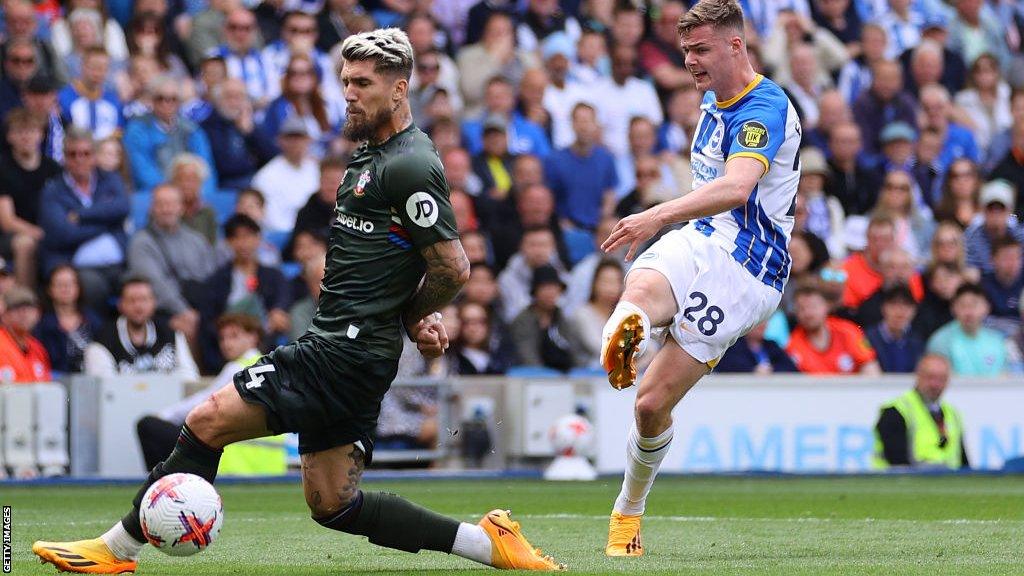 Evan Ferguson scores for Brighton against Southampton