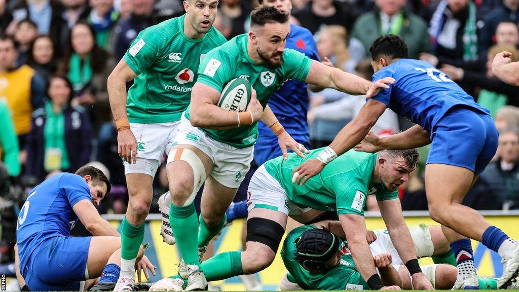 Ronan Kelleher in action against France in the Six Nations