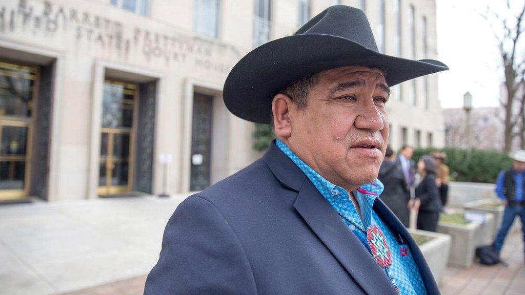 File picture of Harold Frazier, chairman of the Cheyenne River Sioux Tribe