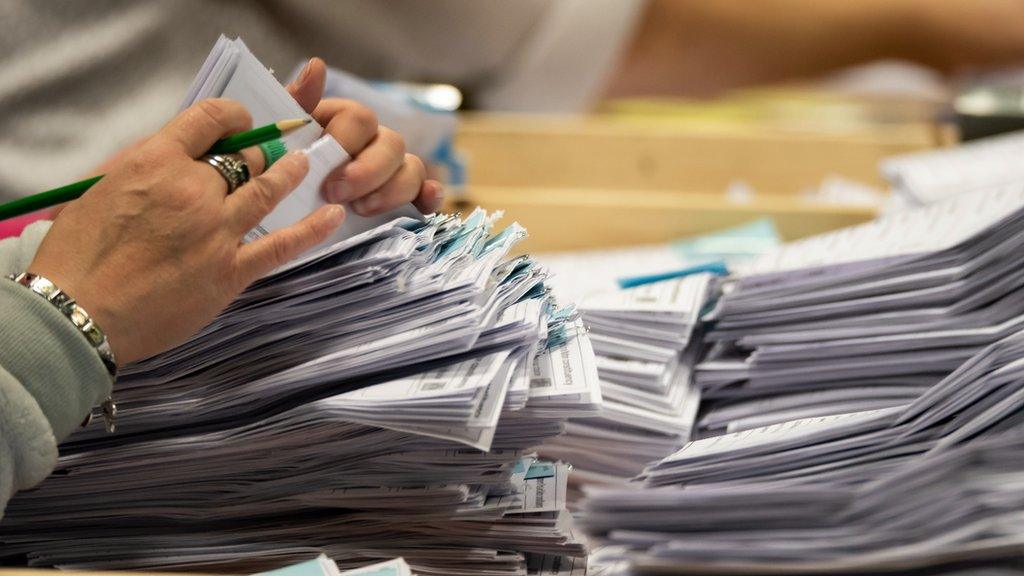 Ballot papers being counted