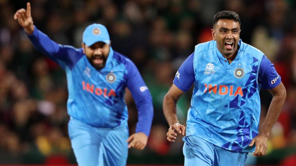 India players celebrate a wicket