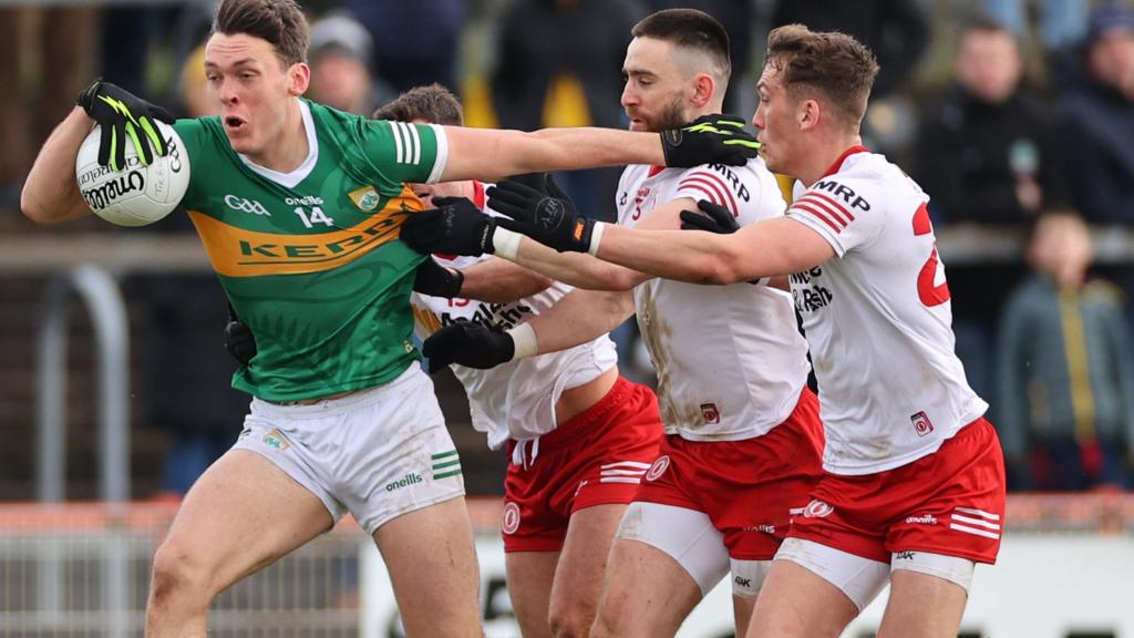 Action from Kerry against Tyrone in the National League