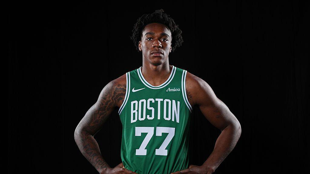 Amari Williams looks on