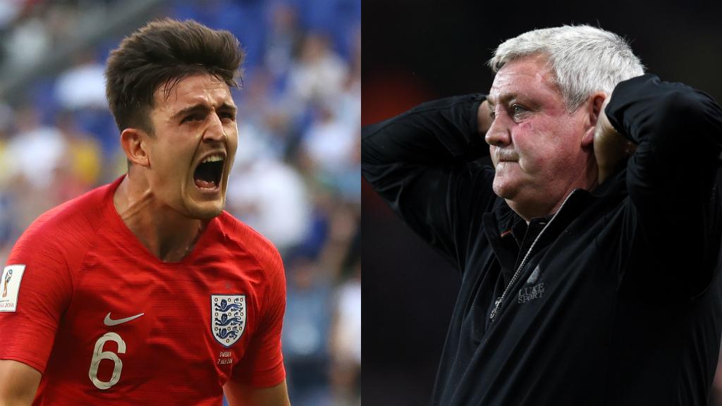 Harry Maguire and Steve Bruce