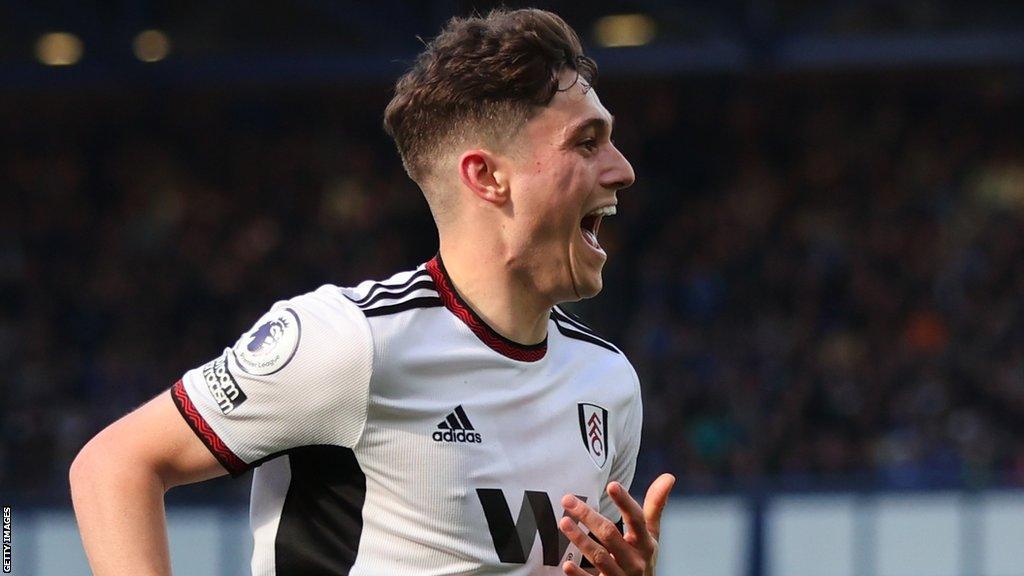 Dan James celebrates a Fulham goal