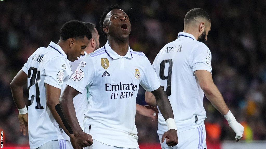 Vinicius Jr of Real Madrid celebrates