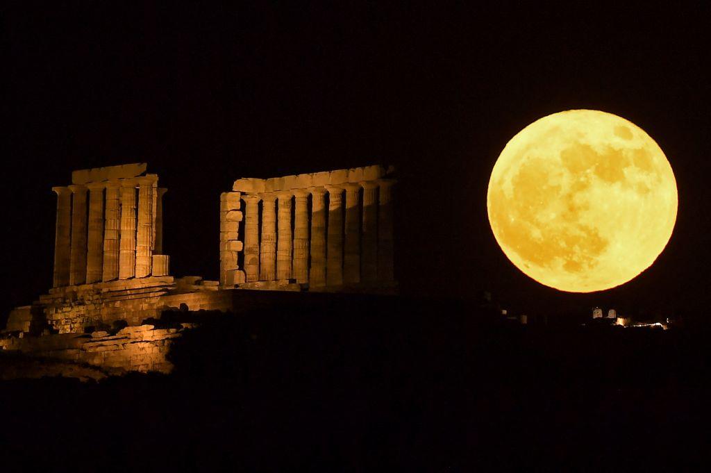 The ancient temple of Poseidon, near Athens in Greece.