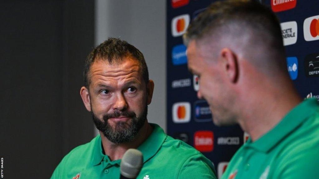 Ireland coach Andy Farrell and team captain Johnny Sexton