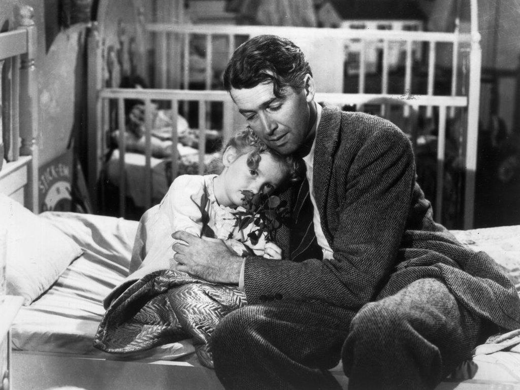 The beloved film starred James Stuart as George Bailey. Karolyn Grimes played Zuzu, his daughter.