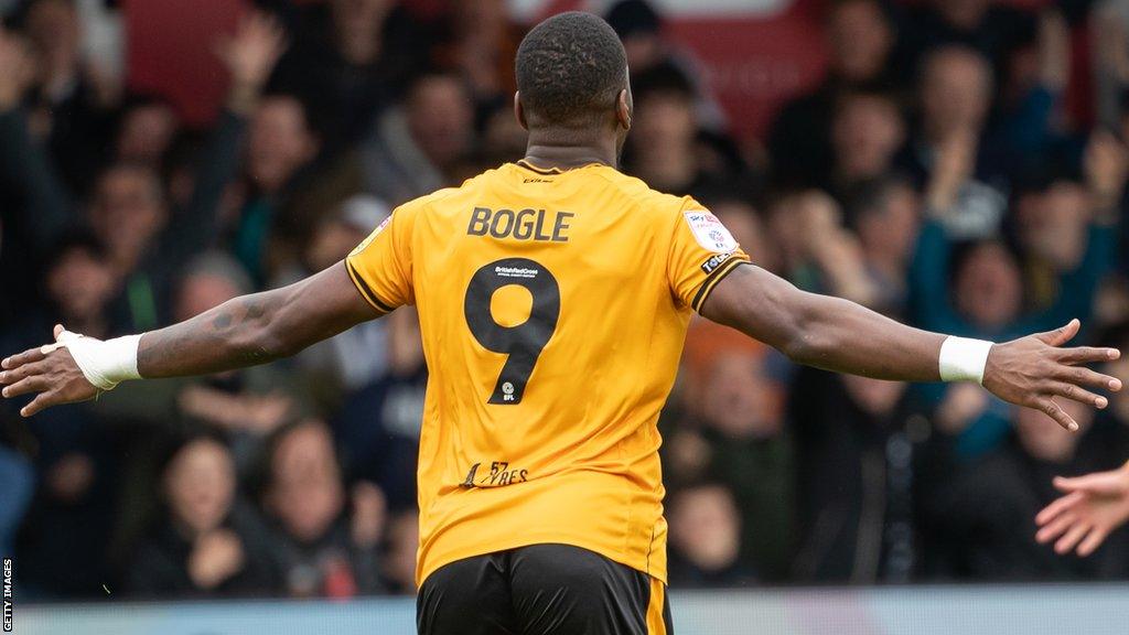 Newport County striker Omar Bogle