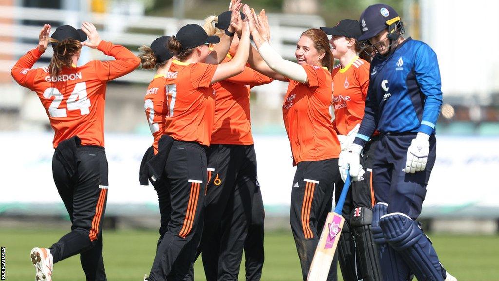 The Blaze celebrate wicket