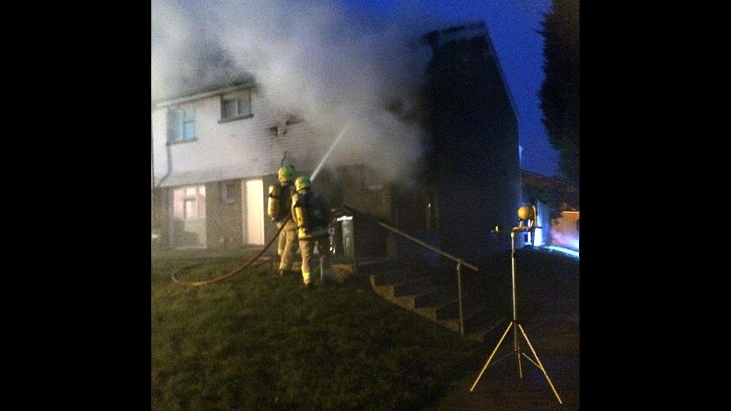 Surrey Fire and Rescue service tackle the blaze