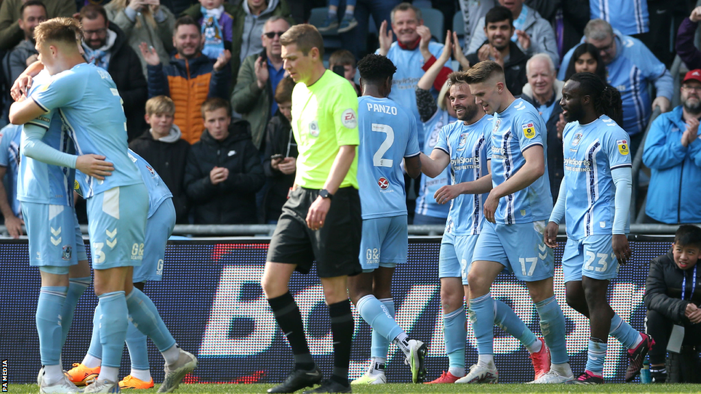 Matt Godden's Coventry opener was his eighth goal of the season