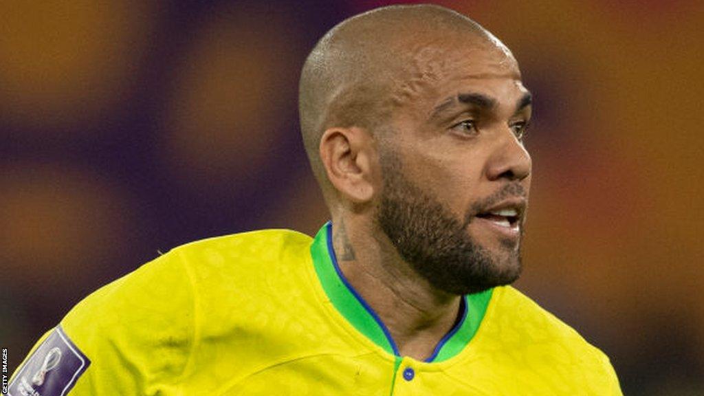 Dani Alves playing for Brazil