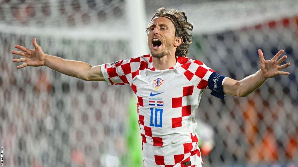 Luka Modric celebrates