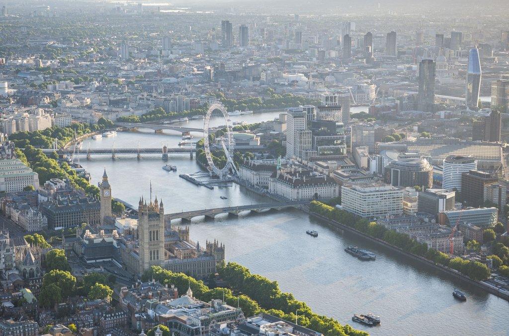 Dawn over the River Thames, Westminster