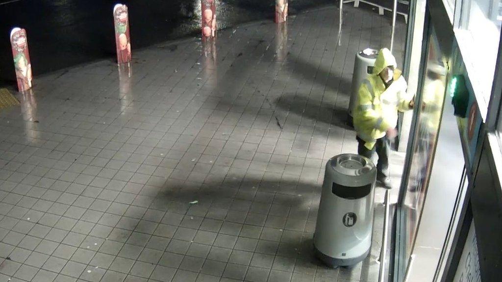 A person believed to be Timothy Hatcher pictured on CCTV at an Aldi in Chelmsford