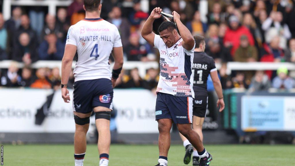 Mako Vunipola after being sent off against Newcastle Falcons