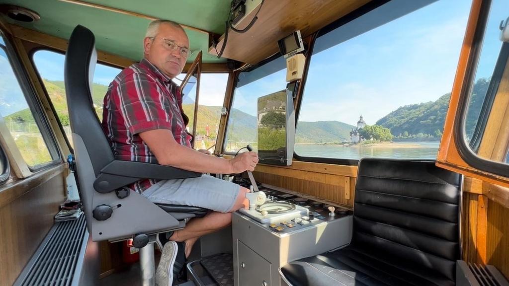 Captain Andre Kimpel on board his ferry