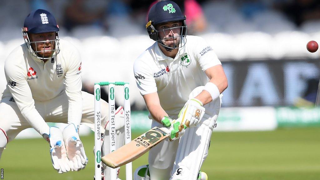 Andrew Balbirnie in action against England at Lord's in July 2019