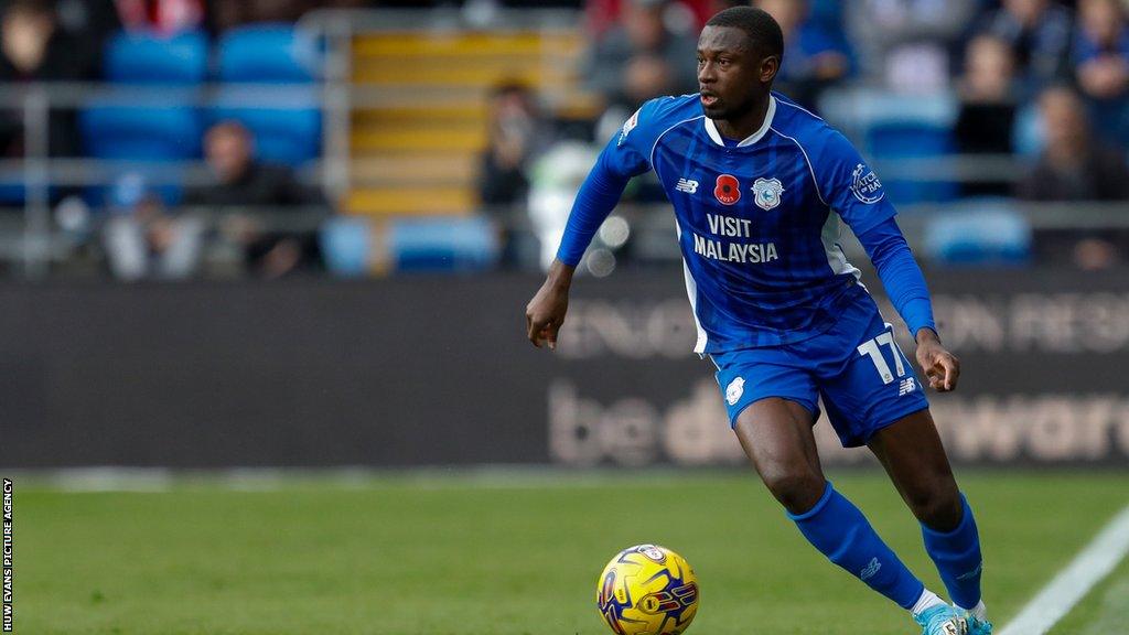 Cardiff player Jamilu Collins