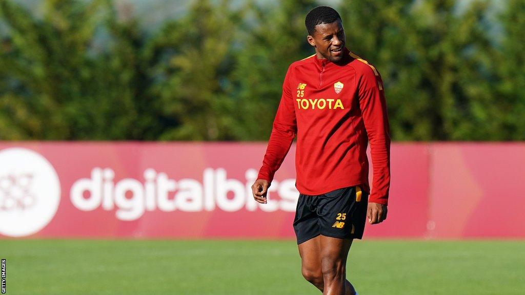 Georginio Wijnaldum training with Roma