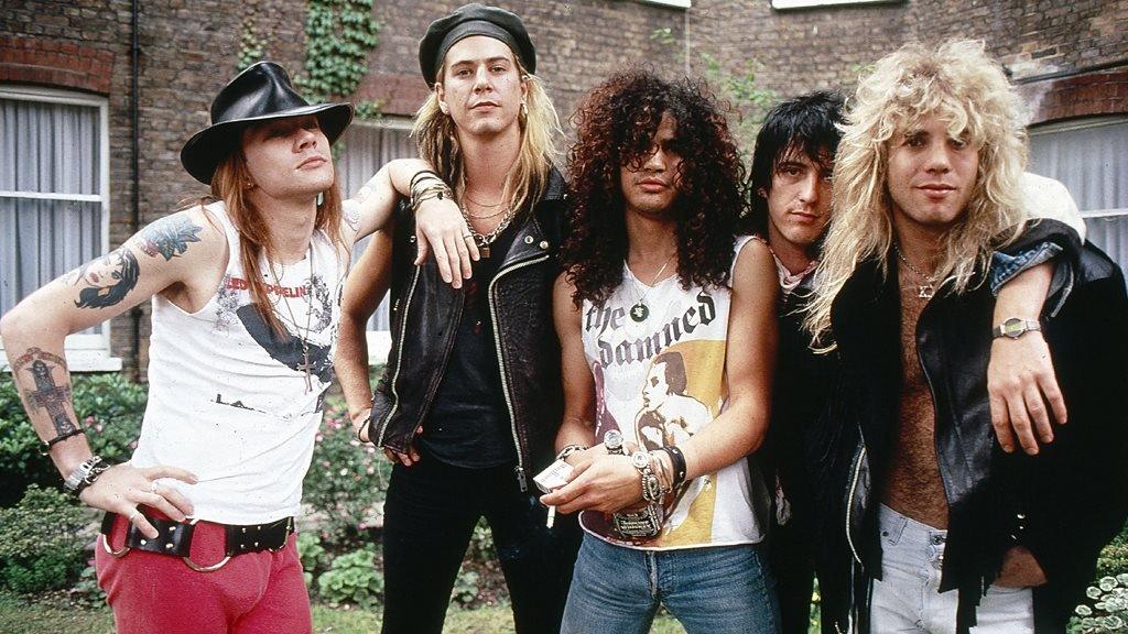 Guns N' Roses in the UK in 1986