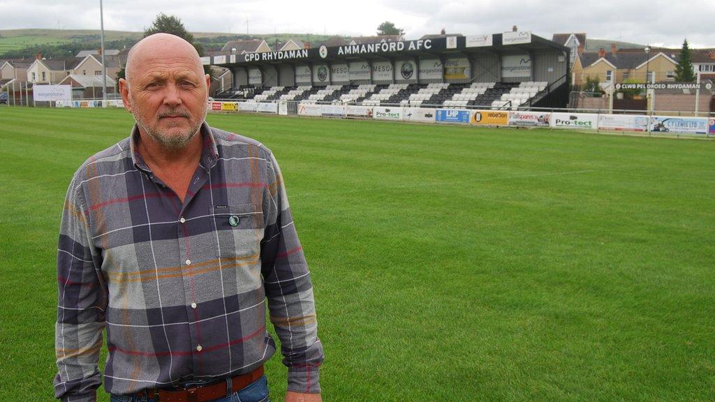 Jac Lewis' father Jesse at Ammanford AFC