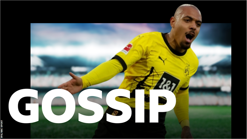 Donyell Malen and the BBC Sport Gossip logo