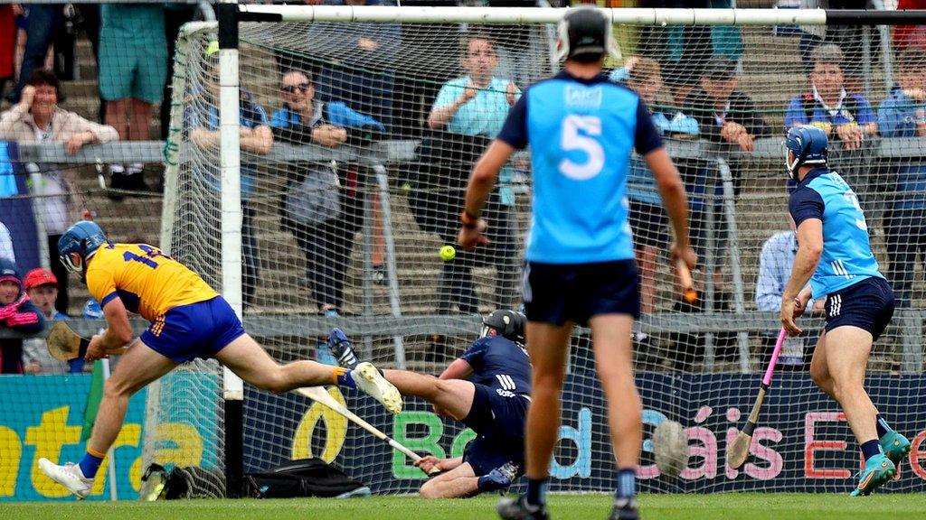 Shane O'Donnell scores Clare's fourth goal in their victory over Dublin