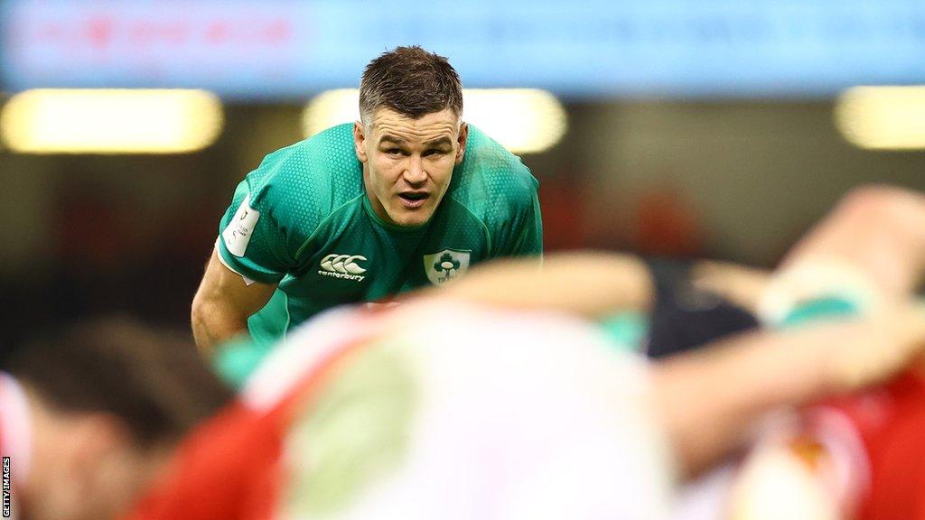 Johnny Sexton during Ireland's win over Wales in Cardiff