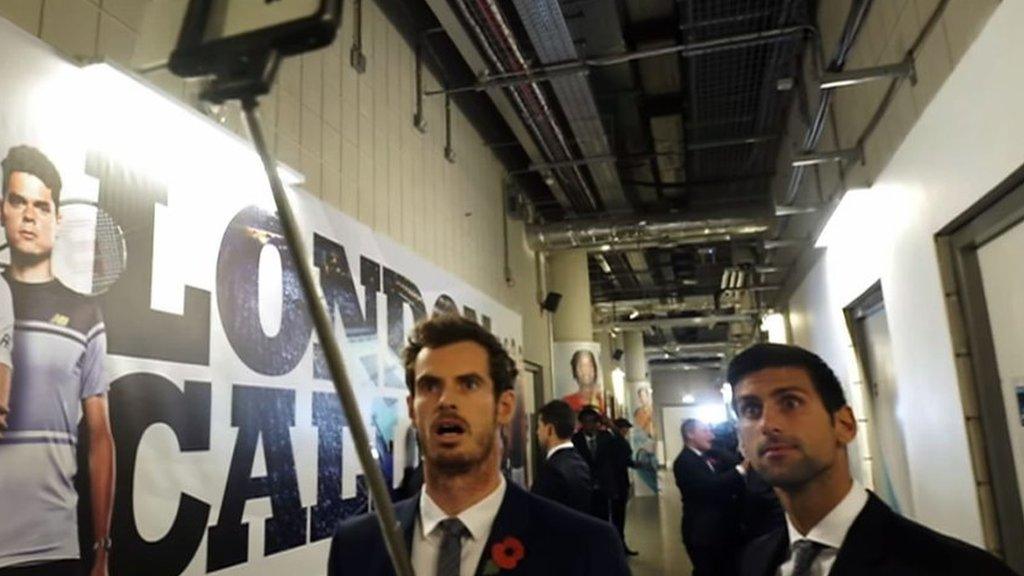 Andy Murray and Novak Djokovic (L-R)