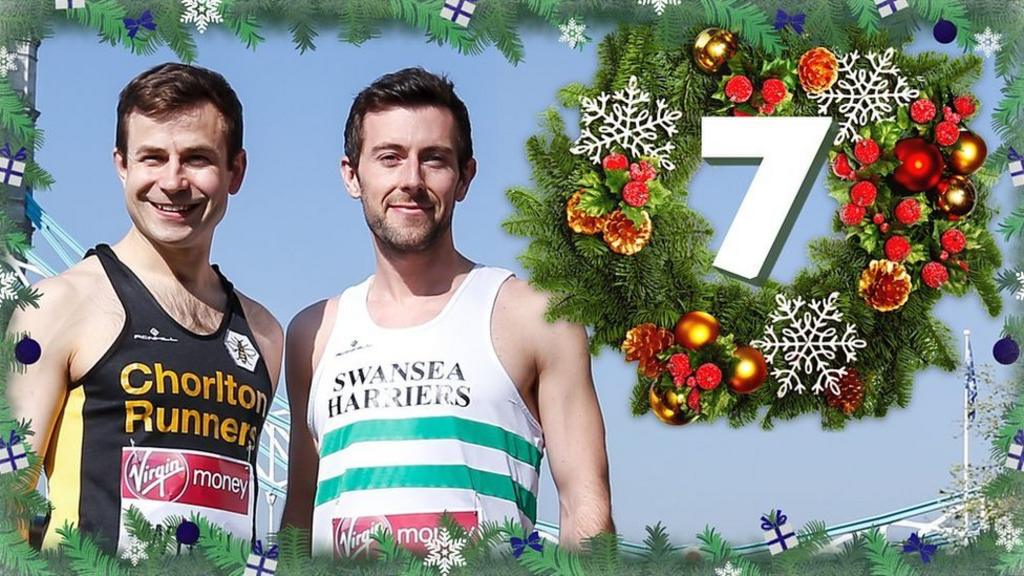 BBC Sport advent calendar Matthew Rees helps David Wyeth finish 2017