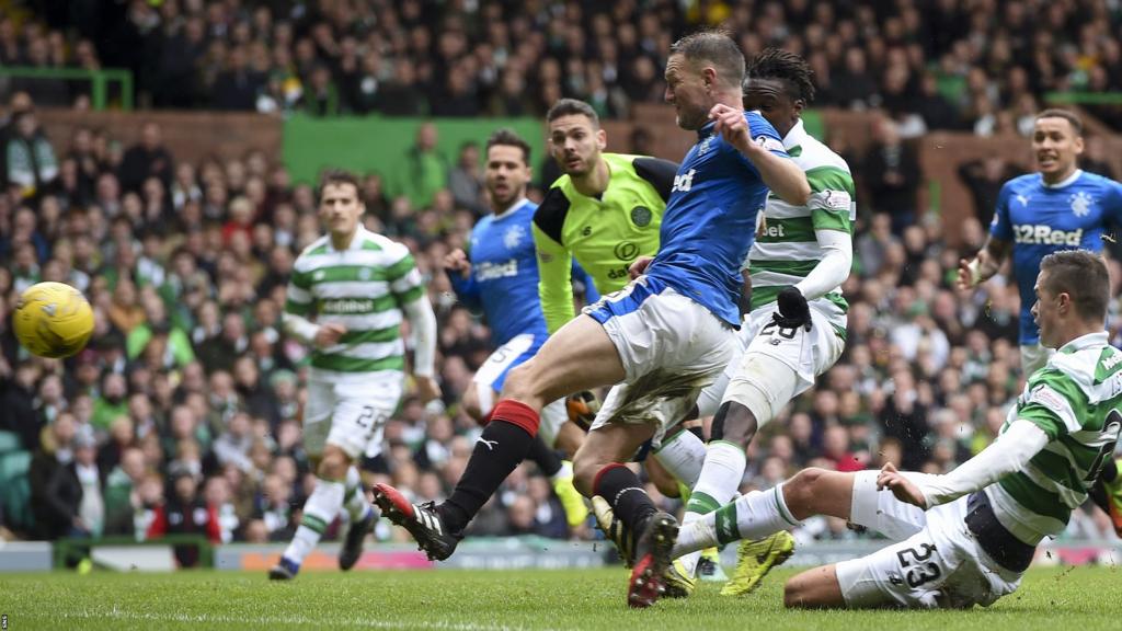 Clint Hill scores the equaliser for Rangers