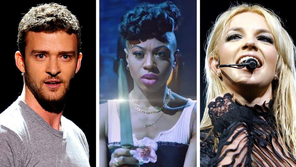 Justin Timberlake, Miriam-Teak Lee and Britney Spears