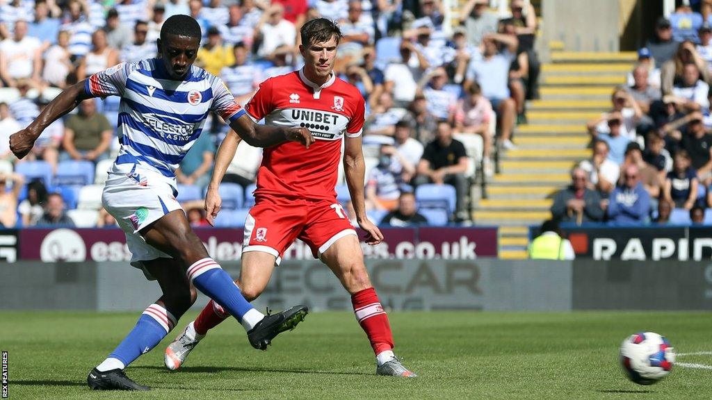 Tyrese Fornah scores for Reading against Middlesbrough