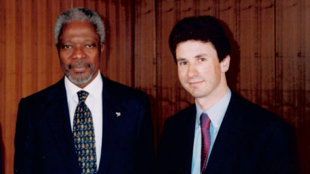 Kofi Annan and Mark Devenport