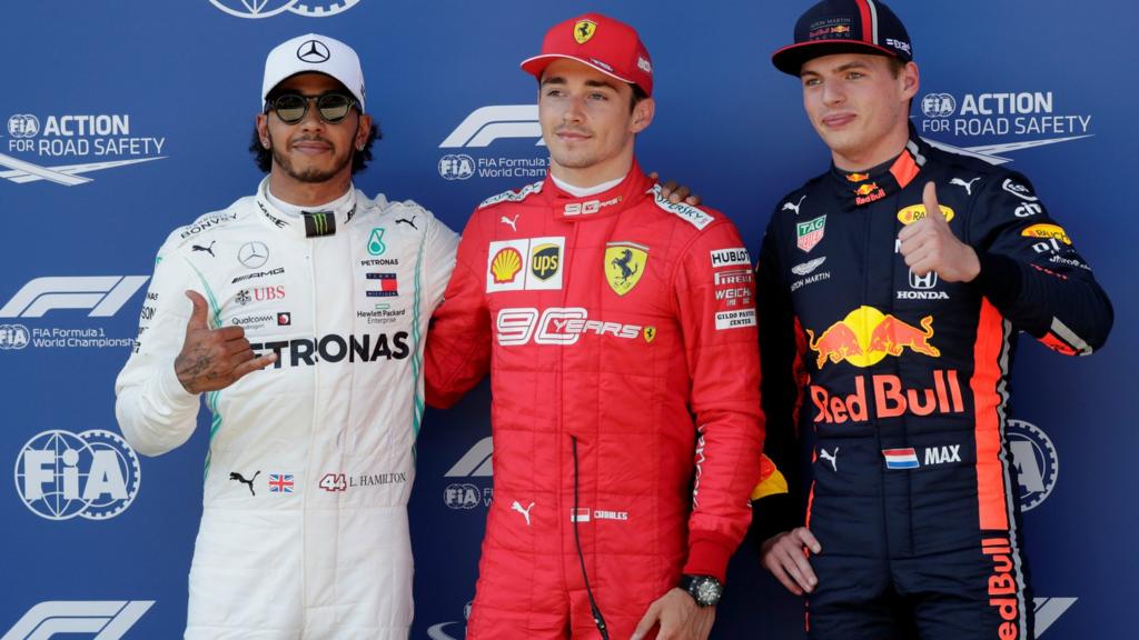 Hamilton, Leclerc and Verstappen