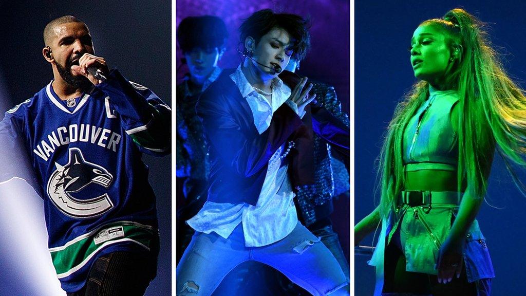 Drake, BTS and Ariana Grande were among the best-selling artists of 2018