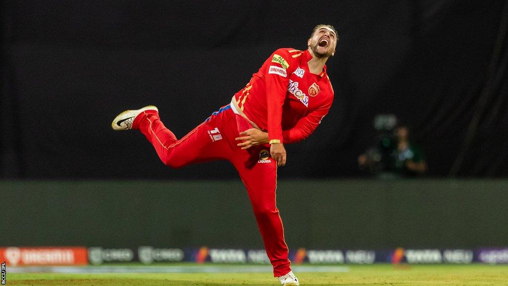 Liam Livingstone celebrating his wicket of Rohit Sharma