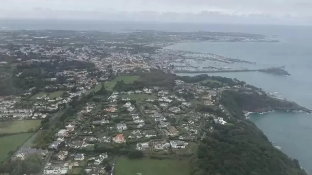 An aerial view of Guernsey