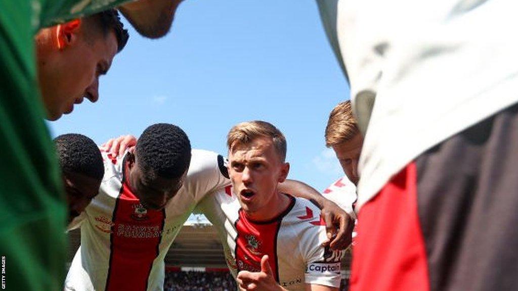 Saints skipper James Ward-Prowse (centre) is Southampton's top scorer in the Premier League this season with eight goals