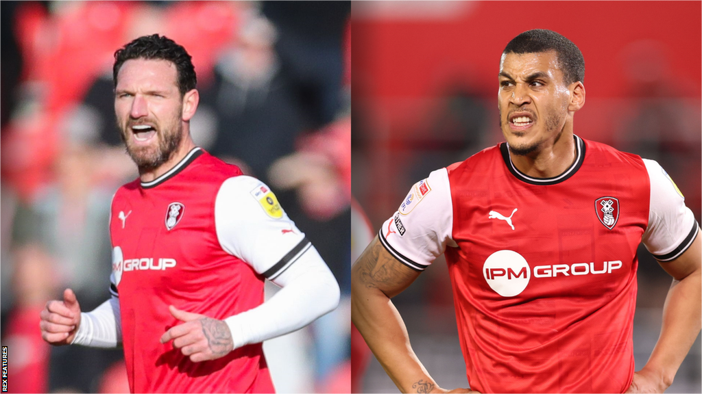 Sean Morrison (left) made two appearances for Rotherham last season while Lee Peltier (right) made 36