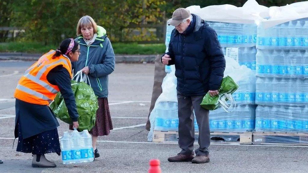 Bottled water station in Surrey in November last year