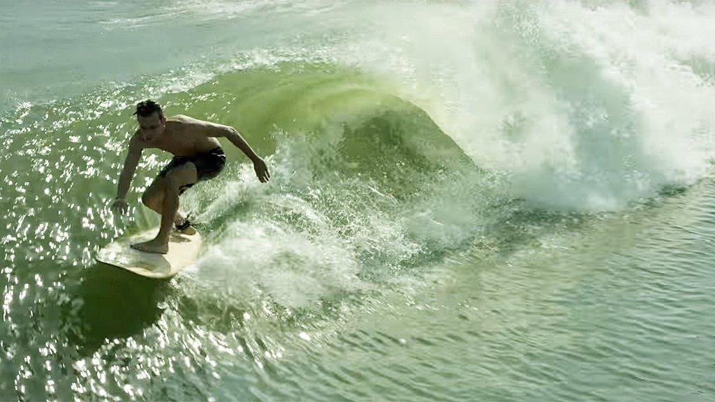 Flume surfing