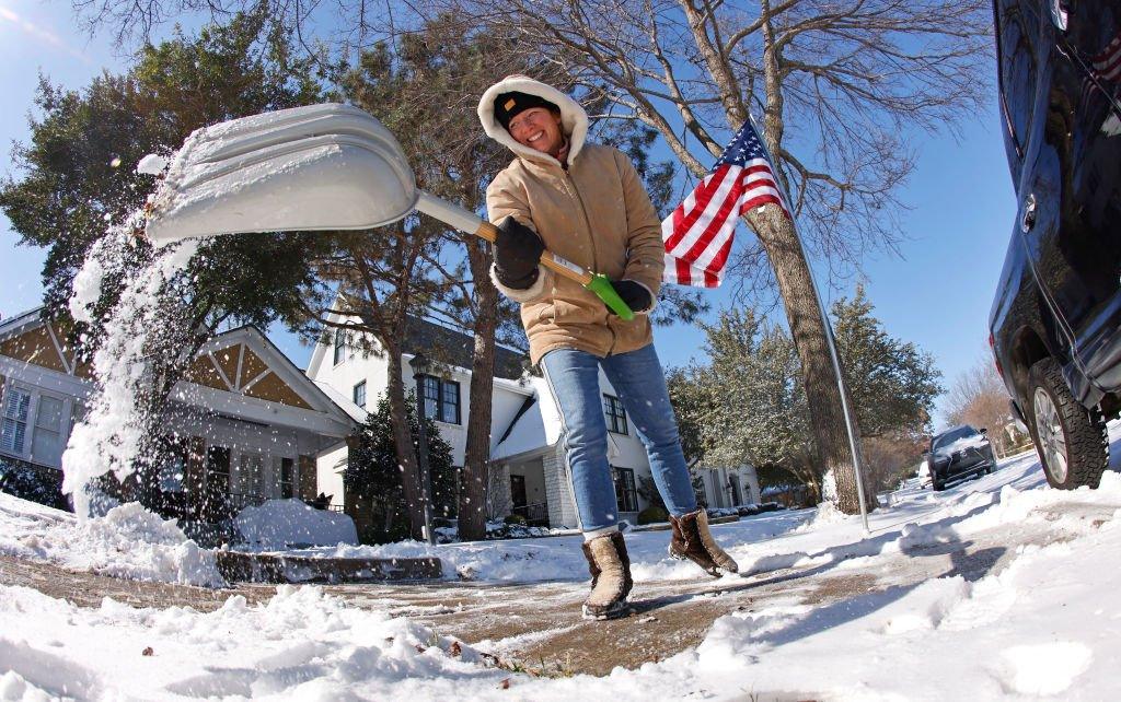 Shovelling snow