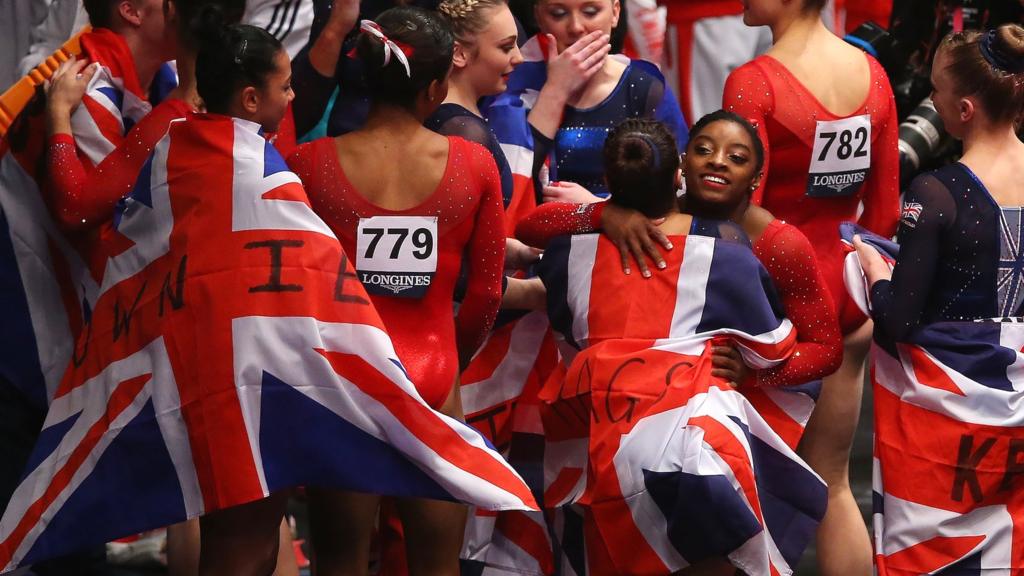 the GB team celebrate